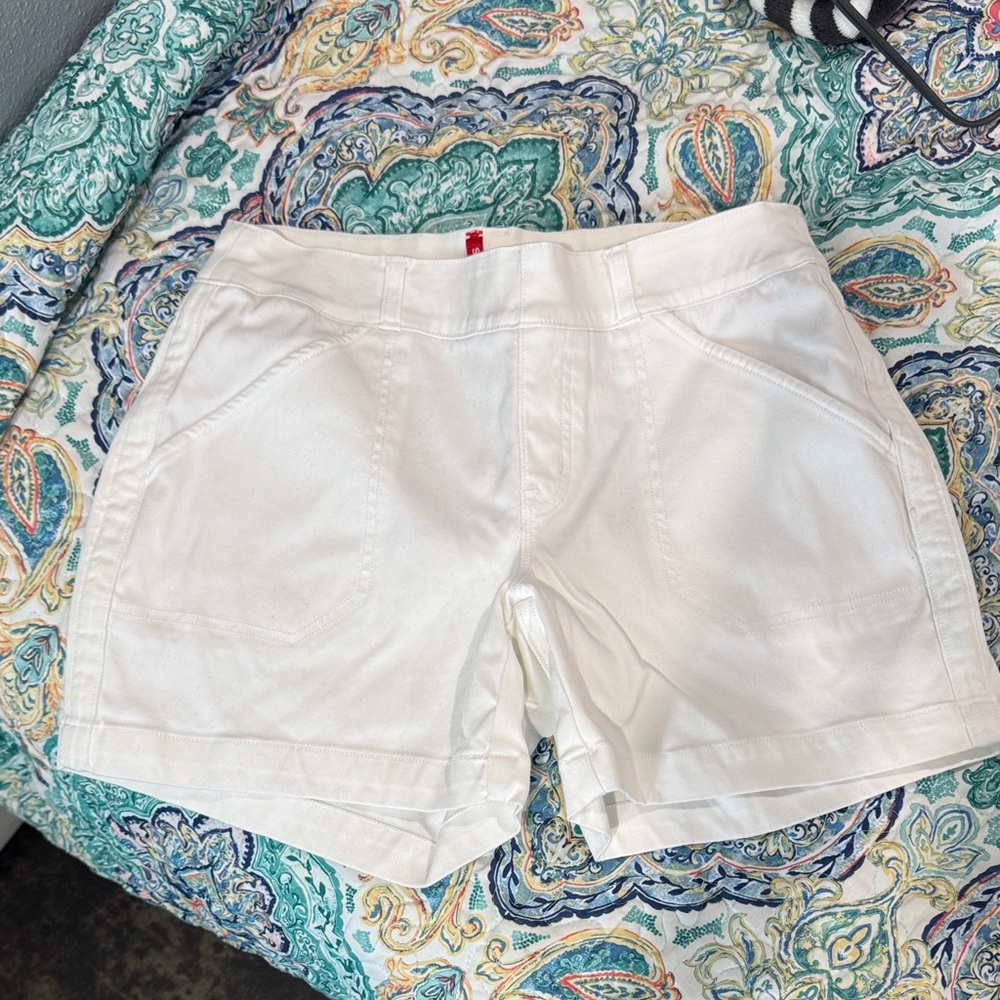 SPANX High Waist White Shorts